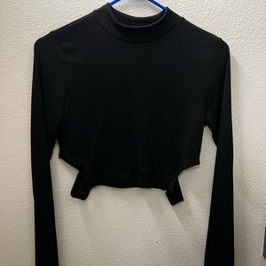 Mock Neck Crop Top
